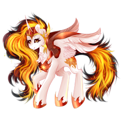 Size: 1024x1024 | Tagged: safe, artist:starartcreations, daybreaker, alicorn, pony, a royal problem, chest fluff, fluffy, flying, simple background, smiling, solo, transparent background