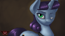 Size: 3840x2160 | Tagged: safe, artist:tsaritsaluna, idw, pony, unicorn, blind eye, burns, disfigured, eye scar, female, injured, mare, professor inkwell, scar