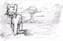 Size: 2081x1360 | Tagged: safe, artist:the-wag, earth pony, pony, emoji, explosion, mushroom cloud, ponified, solo, wat, 😂