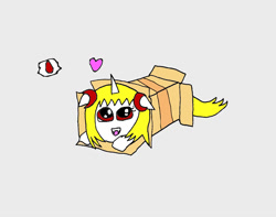 Size: 1090x858 | Tagged: safe, artist:ask-luciavampire, oc, oc only, alicorn, pony, vampire, vampony, alicorn oc, box, heart, pictogram, pony in a box, sliding ponies, tumblr:ask-luciavampire