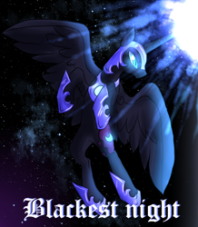 Size: 1142x1308 | Tagged: safe, artist:not-ordinary-pony, nightmare moon, alicorn, pony, female, helmet, mare, night, solo, stars