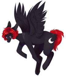 Size: 1651x1908 | Tagged: safe, artist:nightstarss, oc, oc only, oc:sky dive, pegasus, pony, red and black oc, simple background, solo, transparent background