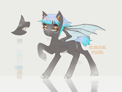 Size: 1000x752 | Tagged: safe, artist:dagmell, derpibooru import, oc, bat pony, adoptable, solo