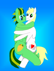 Size: 3024x4032 | Tagged: safe, artist:tacomytaco, oc, oc only, oc:taco.m.tacoson, pegasus, pony, absurd resolution, cuddling, hug, looking at each other, male, winghug