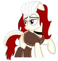 Size: 672x698 | Tagged: safe, artist:sugarplanets, derpibooru import, oc, earth pony, pony, clothes, female, glasses, mare, simple background, solo, transparent background, vest