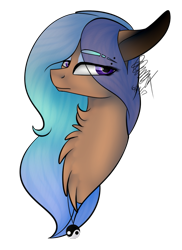 Size: 639x876 | Tagged: safe, artist:sweetmelon556, oc, oc only, oc:dark lily, pony, bust, female, mare, parent:oc:dark toffee, parent:oc:light lily, parents:oc x oc, portrait, simple background, solo, transparent background