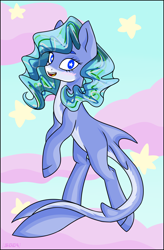 Size: 2100x3200 | Tagged: safe, artist:soda, derpibooru import, oc, oc:star gazer, monster pony, original species, shark, shark pony, female, mare, monster mare, solo