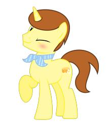 Size: 1605x1849 | Tagged: safe, artist:darbypop1, derpibooru import, oc, oc:sprting cheese, pony, unicorn, male, one eye closed, simple background, solo, stallion, transparent background, wink