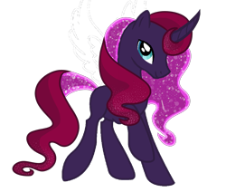 Size: 1323x1122 | Tagged: safe, artist:unicorn-mutual, derpibooru import, oc, pony, unicorn, female, magical lesbian spawn, mare, offspring, parent:princess luna, parent:tempest shadow, parents:tempestluna, simple background, solo, transparent background