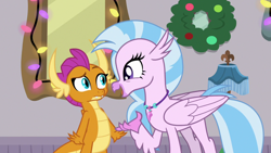 Size: 1280x720 | Tagged: safe, derpibooru import, screencap, silverstream, smolder, the hearth's warming club