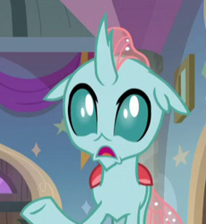 Size: 255x277 | Tagged: safe, derpibooru import, screencap, ocellus, changedling, changeling, the hearth's warming club, cropped, solo