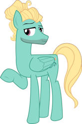 Size: 2154x3260 | Tagged: safe, artist:19crowbar19, derpibooru import, zephyr breeze, pegasus, pony, male, raised hoof, simple background, solo, stallion, transparent background, vector