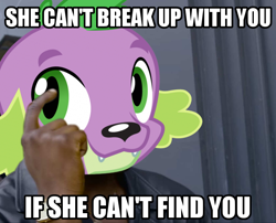 Size: 620x500 | Tagged: safe, derpibooru import, spike, dog, equestria girls, the break up breakdown, image macro, meme, roll safe, solo, spike the dog