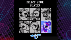 Size: 1920x1080 | Tagged: safe, derpibooru import, screencap, twilight sparkle, twilight sparkle (alicorn), alicorn, 8-bit, 80s, gaming, hasbro logo, official