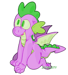 Size: 793x873 | Tagged: safe, artist:pony-puke, derpibooru import, spike, dragon, molt down, male, simple background, solo, transparent background, winged spike, wings