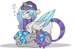 Size: 3000x2000 | Tagged: safe, artist:euspuche, derpibooru import, oc, oc only, monster pony, original species, pegasus, piranha plant pony, augmented tail, clothes, eyes closed, simple background, sleeping, socks, solo, striped socks, transparent background, zzz