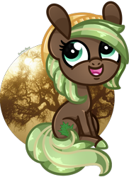 Size: 1000x1370 | Tagged: safe, artist:amberpone, oc, oc only, earth pony, pony, beanie, big head, blue eyes, brown fur, commission, cute, cutie mark, digital art, ears, eye, eyes, fanart, female, green, happy, hat, hooves, mane, mare, original art, original character do not steal, original style, paint tool sai, painttoolsai, pegasister, simple background, sitting, smiling, tail, transparent background