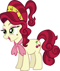 Size: 4900x5755 | Tagged: safe, artist:thebosscamacho, derpibooru import, cherry jubilee, earth pony, pony, absurd resolution, simple background, solo, transparent background, vector