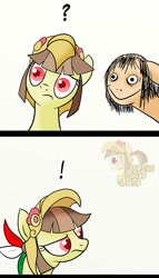 Size: 550x960 | Tagged: safe, artist:archooves, derpibooru import, oc, oc:tailcoatl, pony, aztec, base used, creepy, meme, mexico, momo, ponified