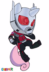 Size: 2548x3676 | Tagged: safe, artist:enzomersimpsons, sweetie belle, pony, ant-man, crossover, my little avengers, simple background, solo, white background