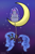 Size: 667x1000 | Tagged: safe, artist:empyu, derpibooru import, nightmare moon, alicorn, pony, 45 minute art challenge, chibi, crescent moon, cute, female, mare, mini, moon, night, pouting, sky, solo, stars, tangible heavenly object