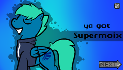 Size: 700x400 | Tagged: safe, artist:supermoix, derpibooru import, oc, oc:supermoix, pony, banned from equestria daily, simple background, solo