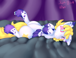 Size: 3300x2550 | Tagged: safe, artist:xerawrapspony, derpibooru import, oc, oc:starcatcher, pegasus, pony, bed, cute, lying down, solo, wings