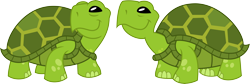 Size: 8910x3000 | Tagged: dead source, safe, artist:pixiepea, derpibooru import, turtle, castle sweet castle, animal, duo, reptile, simple background, smiling, transparent background, vector