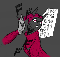 Size: 2775x2676 | Tagged: safe, artist:pantheracantus, derpibooru import, pony, clothes, jojo's bizarre adventure, king crimson, ponified, stand, vento aureo, vinegar doppio