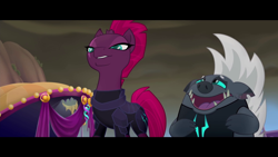 Size: 1920x1080 | Tagged: safe, screencap, grubber, tempest shadow, pony, my little pony: the movie, broken horn, eye scar, horn, scar