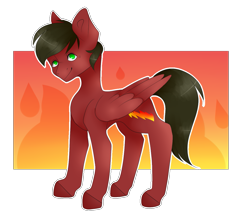 Size: 1125x1005 | Tagged: safe, artist:trigger bolt, derpibooru import, oc, oc only, oc:cloud rider, pegasus, pony, abstract background, fire, looking at you, male, simple background, smiling, solo, stallion, transparent background