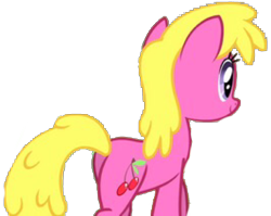 Size: 2048x1633 | Tagged: safe, derpibooru import, edit, edited screencap, screencap, cherry berry, earth pony, pony, butt, female, not a vector, plot, simple background, solo, transparent background, walking