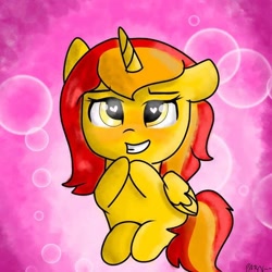 Size: 768x768 | Tagged: safe, artist:parn, derpibooru import, oc, oc only, oc:princess parn, alicorn, alicorn oc, cute, heart eyes, solo, wingding eyes