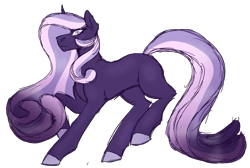 Size: 1819x1221 | Tagged: safe, artist:unicorn-mutual, derpibooru import, pony, unicorn, female, magical lesbian spawn, mare, offspring, parent:fleur-de-lis, parent:nightmare rarity, simple background, solo, transparent background