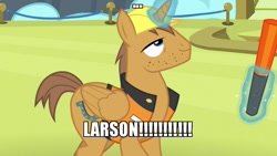 Size: 800x450 | Tagged: safe, derpibooru import, edit, edited screencap, screencap, alicorn, grannies gone wild, glowing horn, magic, meme, prince hardhat, prince of construction, telekinesis, thanks m.a. larson