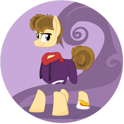 Size: 2000x2000 | Tagged: safe, artist:binkyt11, derpibooru exclusive, derpibooru import, earth pony, pony, atg 2018, clothes, crossover, hoodie, male, newbie artist training grounds, ponified, rayman, solo, stallion