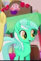 Size: 140x206 | Tagged: safe, screencap, lyra heartstrings, pony, unicorn, my little pony: the movie, cropped, horn, offscreen character, smiling, solo