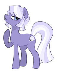 Size: 977x1249 | Tagged: safe, artist:geisharozu, derpibooru import, oc, oc:geode glitz, pony, unicorn, hidden horn, kilalaverse ii, magical lesbian spawn, next generation, offspring, parent:maud pie, parent:rarity, parents:rarimaud, raised hoof, simple background, solo, transparent background