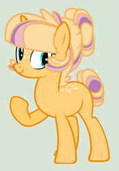 Size: 1120x1608 | Tagged: safe, artist:starfalldawn, derpibooru import, oc, oc:golden radiance, pony, unicorn, cute, female, magical lesbian spawn, mare, ocbetes, offspring, parent:applejack, parent:rarity, parents:rarijack, simple background, solo