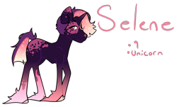 Size: 1538x926 | Tagged: safe, artist:seasaltsailor, derpibooru import, oc, oc only, oc:prince selene, unicorn, colt, ethereal mane, gradient hooves, hair over one eye, magical lesbian spawn, male, offspring, parent:princess luna, parent:tempest shadow, parents:tempestluna, simple background, solo, starry mane, transparent background, unshorn fetlocks