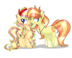 Size: 2500x2000 | Tagged: safe, artist:xxmelody-scribblexx, derpibooru import, oc, oc only, oc:melody scribble, oc:vera, earth pony, pegasus, pony, base used, boop, female, high res, mare, nose wrinkle, noseboop, simple background, transparent background