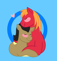 Size: 1326x1415 | Tagged: safe, artist:moonlightthegriffon, derpibooru import, big macintosh, filthy rich, pony, blushing, filthymac, gay, male, prone, shipping