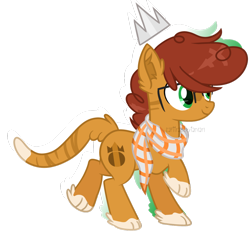 Size: 1024x949 | Tagged: safe, artist:sapiira, derpibooru import, oc, oc:harvest paws, cat pony, original species, pony, crown, glasses, jewelry, male, regalia, simple background, solo, transparent background, white outline