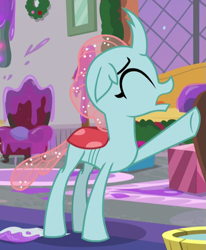 Size: 487x592 | Tagged: safe, derpibooru import, screencap, ocellus, changedling, changeling, the hearth's warming club, cropped, solo