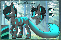 Size: 1800x1200 | Tagged: safe, artist:cloud-fly, derpibooru import, oc, oc:cheshire, earth pony, pony, augmented tail, male, reference sheet, solo, stallion