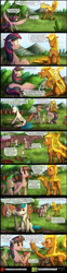 Size: 1200x4801 | Tagged: safe, artist:bonaxor, derpibooru import, spike, twilight sparkle, twilight sparkle (alicorn), oc, oc:firespite, oc:kami, oc:lukida, alicorn, bat pony, pony, comic:the greater flame, backpack, female, fire pony, lukami, male, mare, praying, stallion