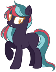 Size: 1024x1308 | Tagged: safe, artist:jadeyhooves, derpibooru import, oc, oc only, oc:notte, earth pony, pony, colored pupils, female, mare, raised hoof, simple background, solo, transparent background