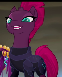 Size: 436x542 | Tagged: safe, screencap, tempest shadow, pony, my little pony: the movie, broken horn, cropped, eye scar, horn, scar, solo