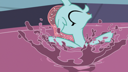 Size: 1280x720 | Tagged: safe, derpibooru import, screencap, ocellus, changedling, changeling, the hearth's warming club, cute, diaocelles, happy, punch (drink), punch bowl, solo, splashing, swimming