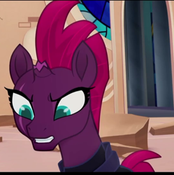 Size: 544x546 | Tagged: safe, screencap, tempest shadow, pony, my little pony: the movie, broken horn, cropped, eye scar, horn, scar, solo